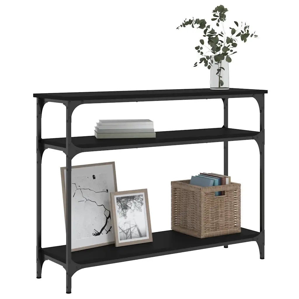Tavolino Consolle-Tavolino da soggiorno-Tavolo Nero 100x29x75 cm in Legno Multistrato