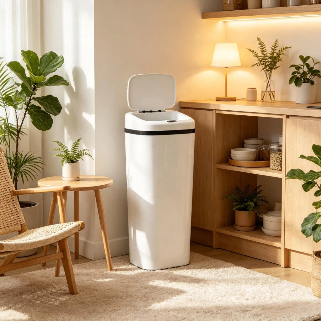 Pattumiera da cucina automatica con sensore, verticale e alta. Include solo il bidone della spazzatura.