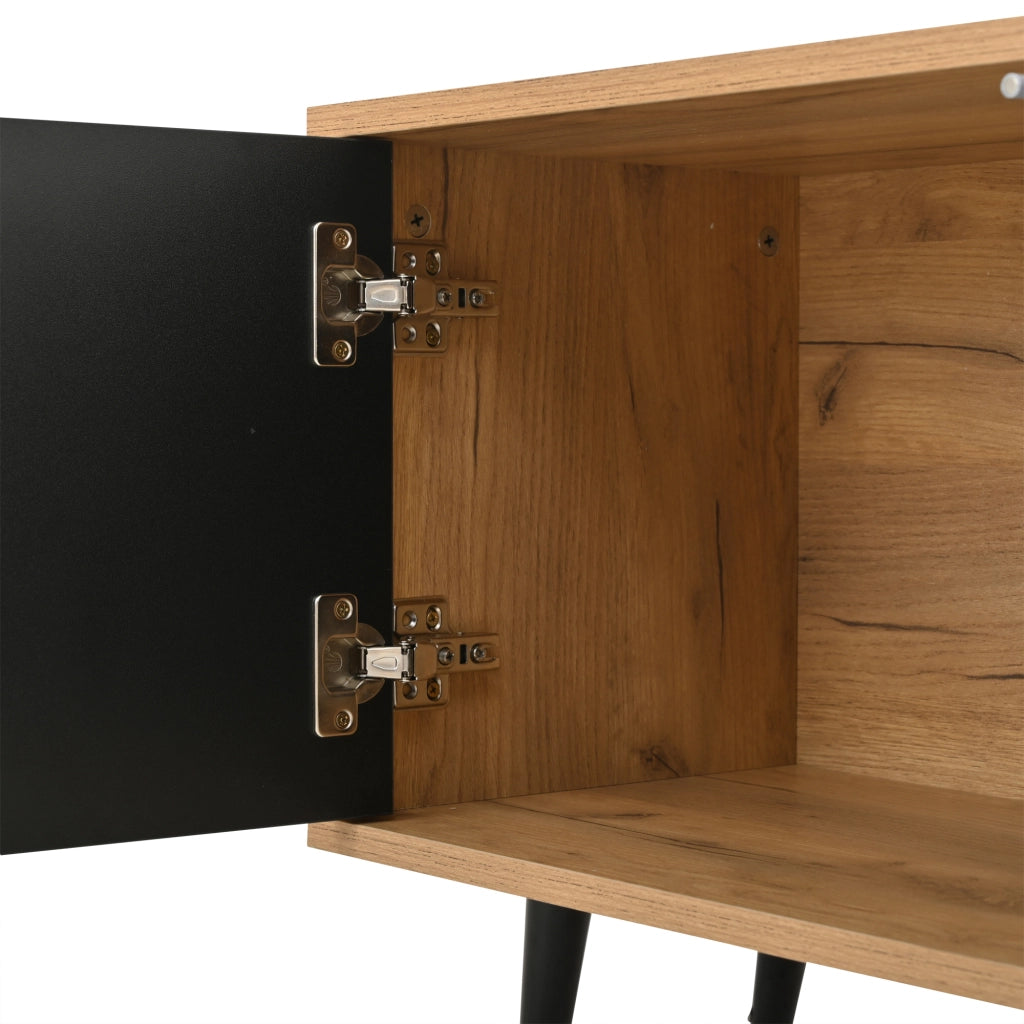 Mobile TV con 3 ante e 3 vani; per soggiorno; in truciolare e vetro temperato; 175×31.5×45 cm
