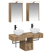 Set di Armadi da Bagno 5 pcs Rovere Artigianale 3406286