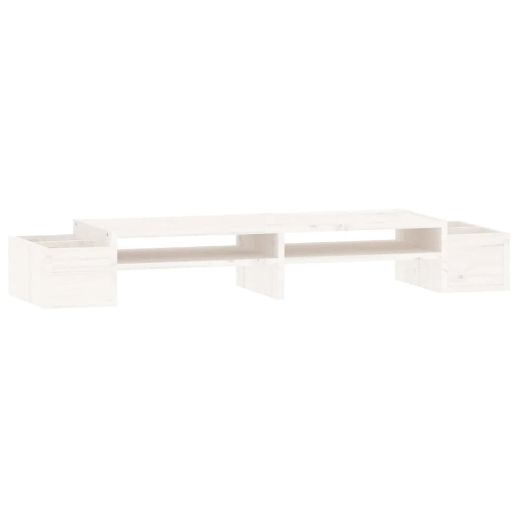 Supporto per monitor 100 x 27,5 x 15 cm in legno massello di pino bianco 02_0004420