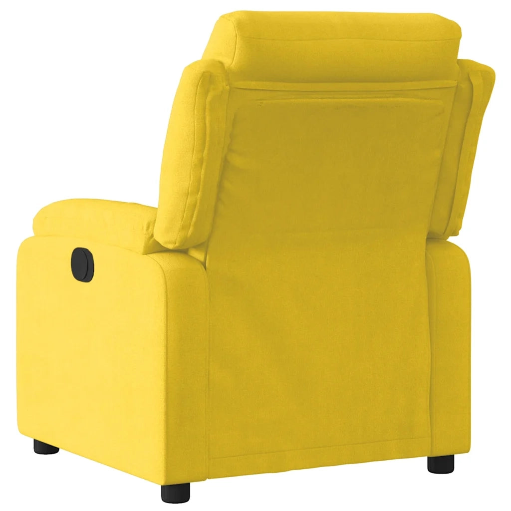 Divano Sedia-Poltrona Reclinabile Gialla in Velluto 867080