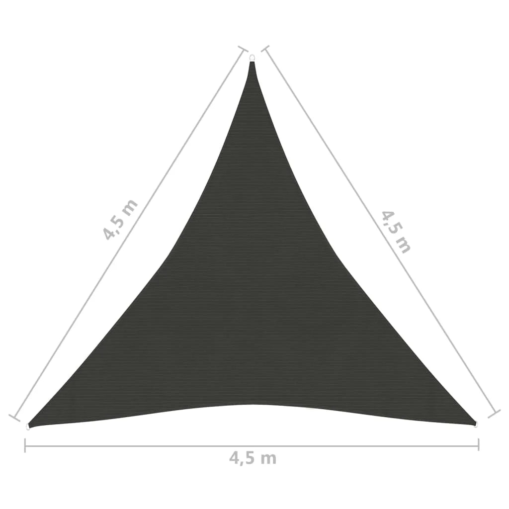 Vela ombreggiante/ombrellone 160 g/m² HDPE 4,5 x 4,5 x 4,5 m antracite 02_0008929