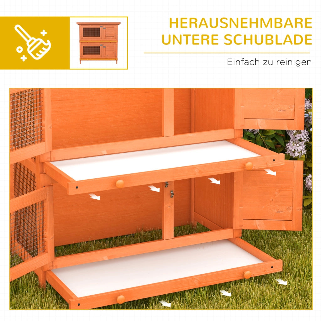 Casetta per Animali Domestici 2 Piani ¨C Minimal ¨C Legno di Abete Verde Naturale