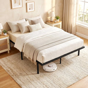 Letto matrimoniale in metallo 140x200 cm con spazio sottoletto