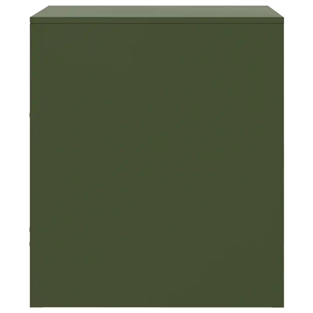 Comodini 2 pz Verde Oliva 34,5x39x44 cm in Acciaio
