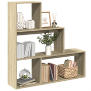 Libreria Divisorio 3 Ripiani-Scaffale per Libri-Mobile di Stoccaggio Sonoma 123x29x123 cm in Truciolato