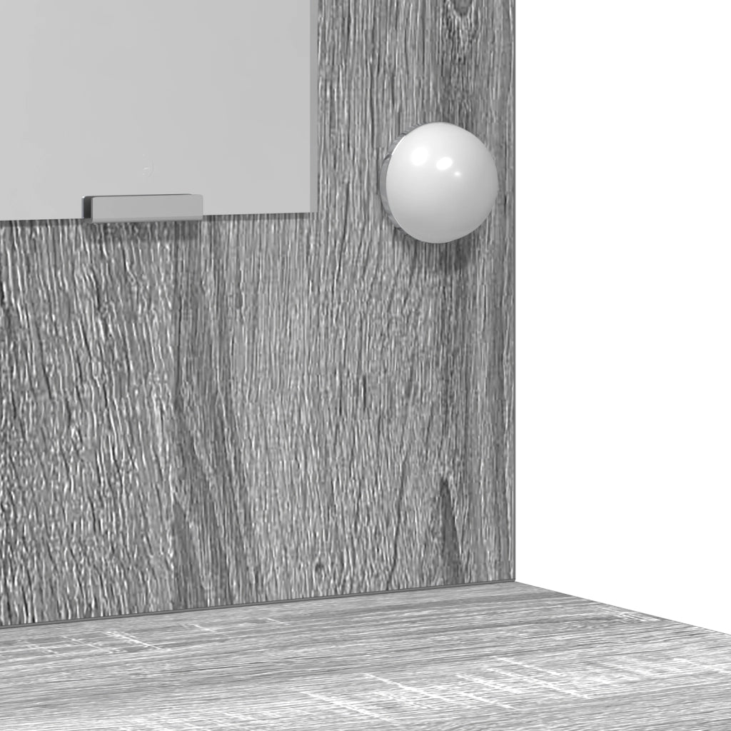 Set scrittoio a 3 pezzi  Grigio in legno ingegnerizzato
