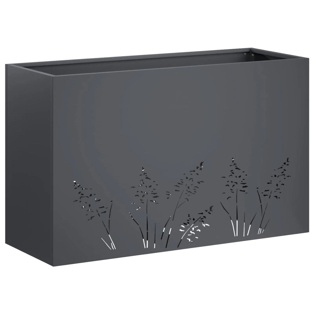 Vaso da giardino 2 pz Antracite 80 x 30 x 49 cm 8005839