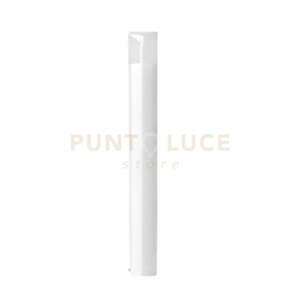 GES712- PALETTO BIANCO 1 LUCE ATTACCO E27 IP44 ALLUMINIO 80CM TONDO
