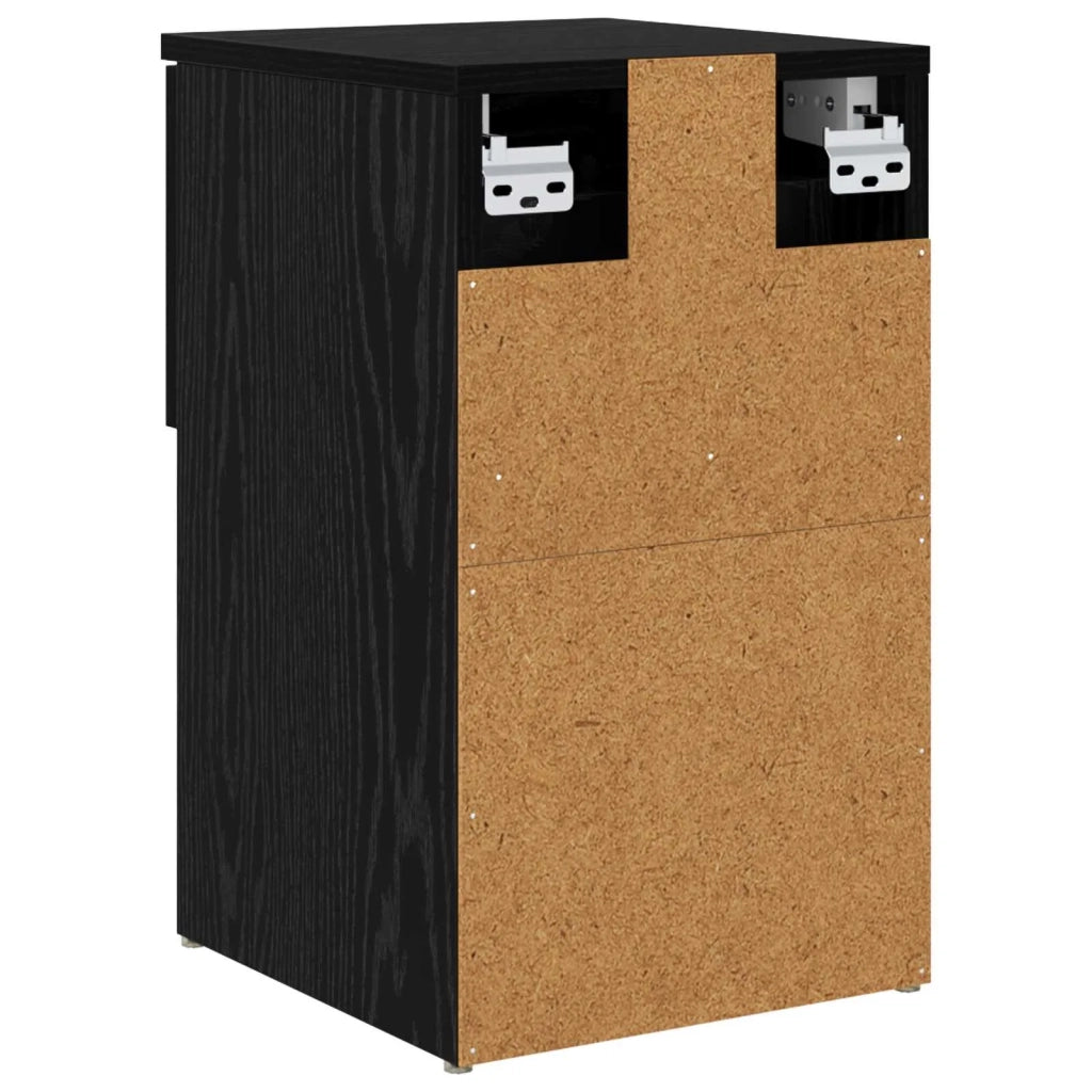 Armadietto per letto Rovere Nero 29 x 31,5 x 49 cm CFW7575340