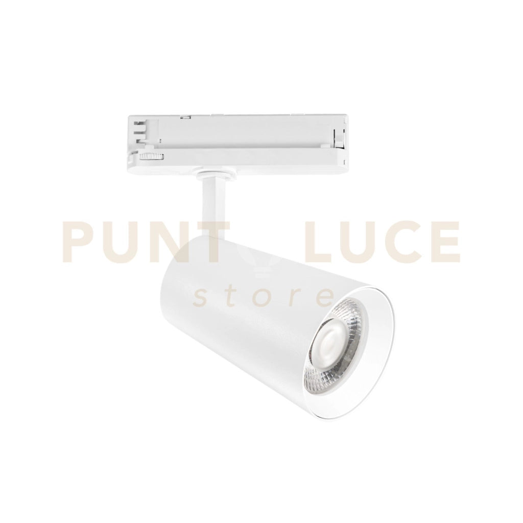 FARO BINARIO LED KONE BIANCO IN ALLUMINIO 42W 4230LM 3000K 24,5X15X10 CM.