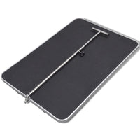 Tavolo per toelettatura cani con superficie antiscivolo regolabile su rotelle nero 3702015