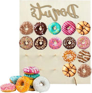 Stand per donut in legno per matrimoni feste compleanni anniversari - supporto per donuts per ristoranti pasticcerie - decorazione (donuts non inclusi)