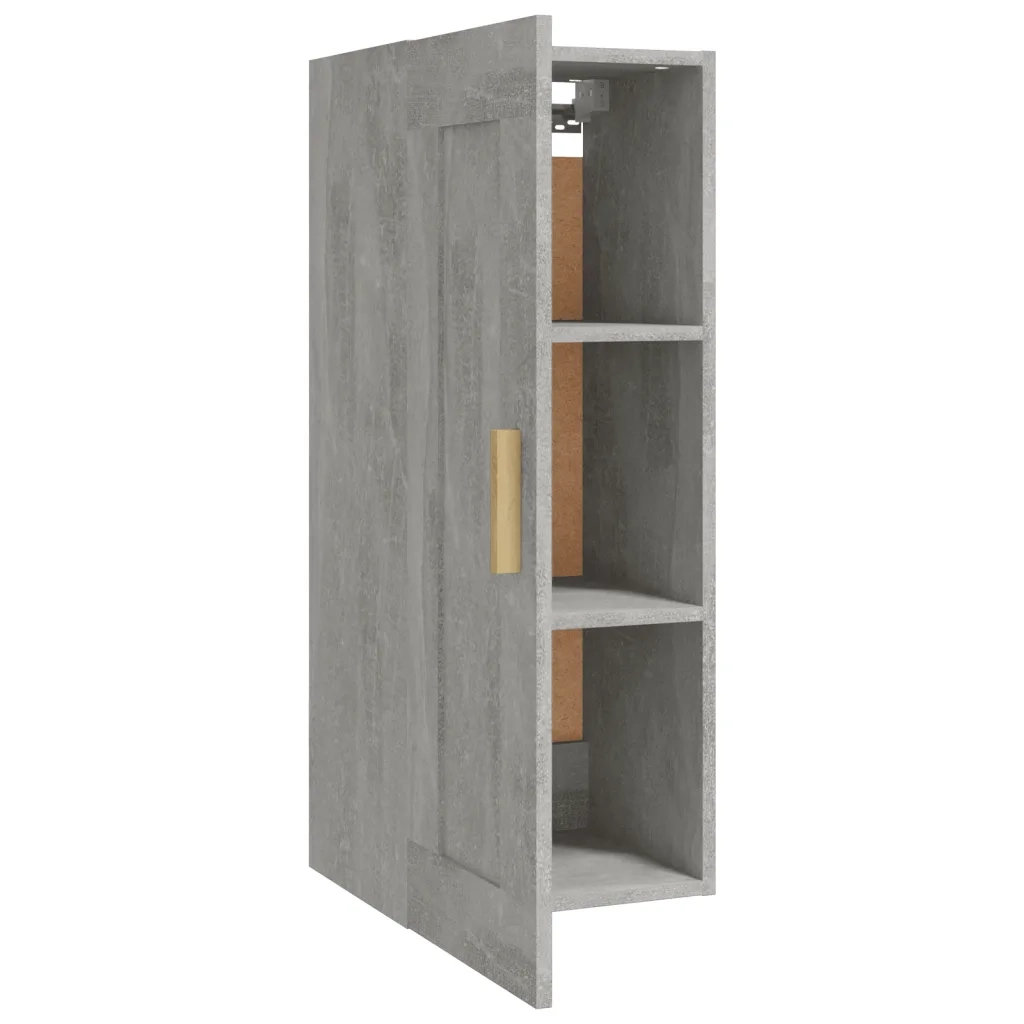 Armadietto a Muro Grigio Cemento 35x34x90 cm Legno Multistrato 812469