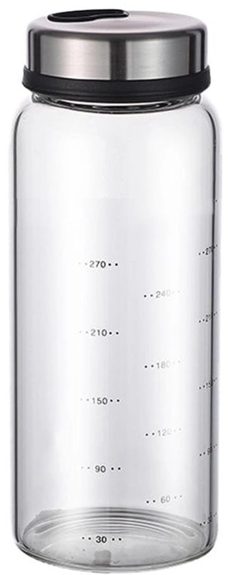 Contenitore per Erbe 300ml - Shaker Rotativo - Dispensatore Liquido - Chiusura Antimorsura - Doppia Dose per Spezie - Design Elegante - Dispensatore per Olio