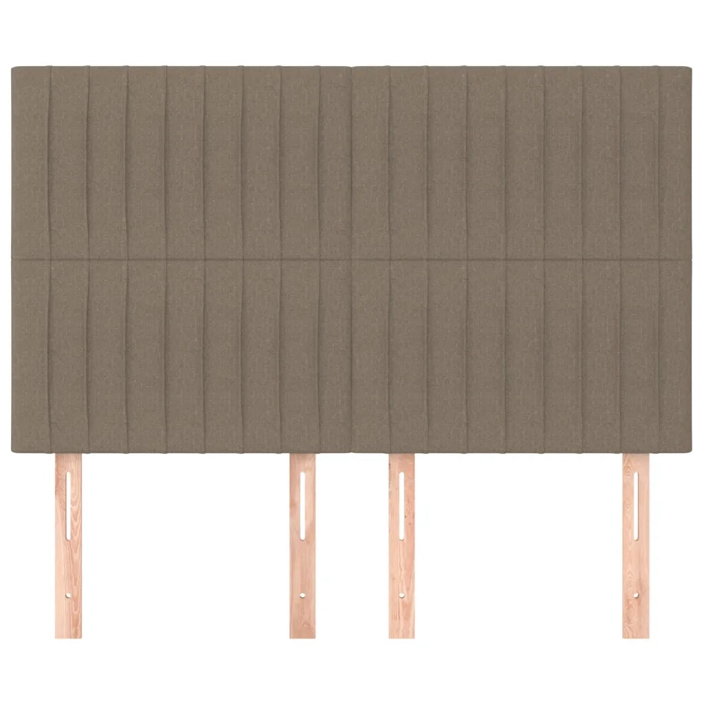 Testiera per Letto-Testata-Testiera Decorativa Tortora 144x5x118/128 cm Tessuto 697947