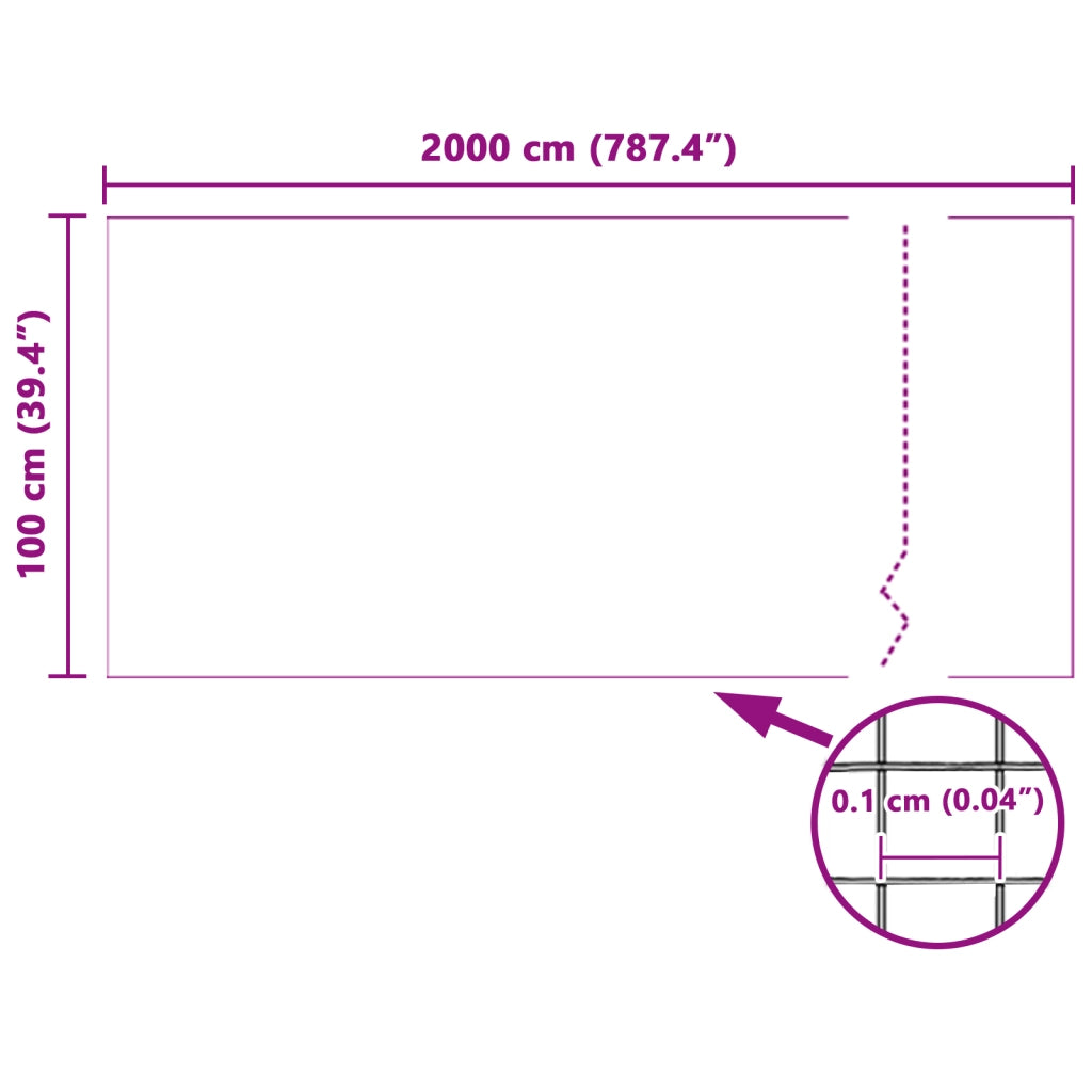 Schermo per insetti  Bianco 100x2000 cm in Fibra di Vetro