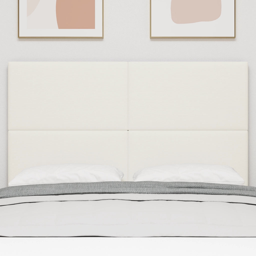 Testiera  semplice crema 140cm in velluto