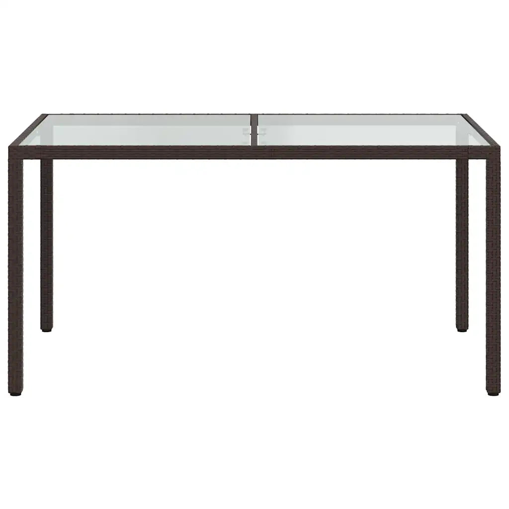 Set Mobili da Giardino 5 pz con Cuscini in Polyrattan Marrone cod mxl 38529