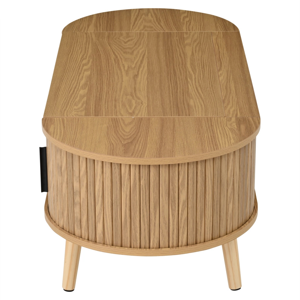 TAVOLO LIVING Regolabile 120x50x39,5 cm MDF Effetto Legno Naturale