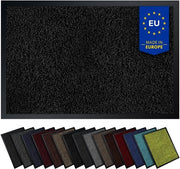 Mat di ingresso antislip e impermeabile nero 60x90 cm per esterno e interno - mat di ingresso con funzione di contenimento di residui e resistenza all'usura - mat di ingresso per ingresso e spazi esterni - tappeto di ingresso leggero