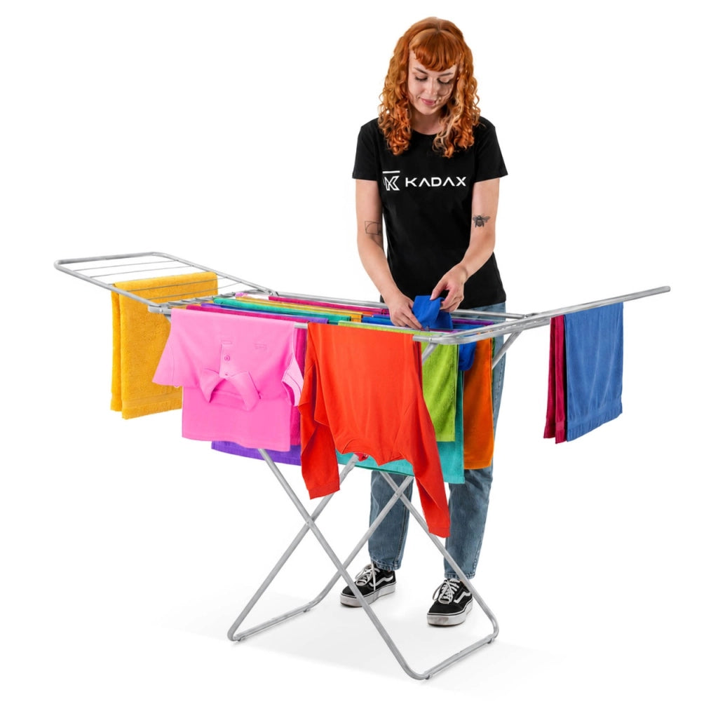 Stendibiancheria verticale KADAX, stabile, 18 m, pieghevole, grande