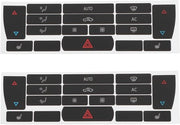 Etichette di Controllo AC per Auto - 2 Set - Compatibili con SAAB 9-3 - Nero - Vinyl - Installazione Facile - Etichette per Auto