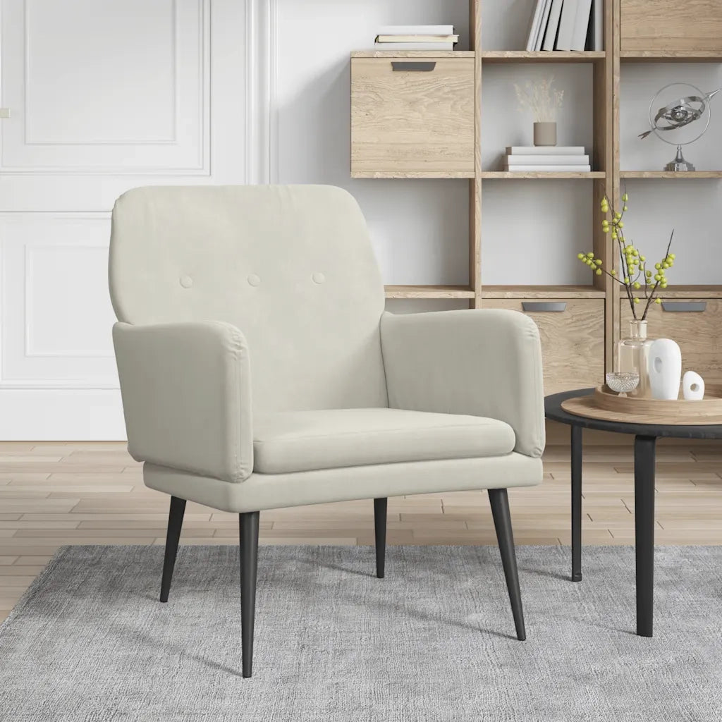 Poltrona Crema 62x79x79 cm Vellutocod mxl 72803