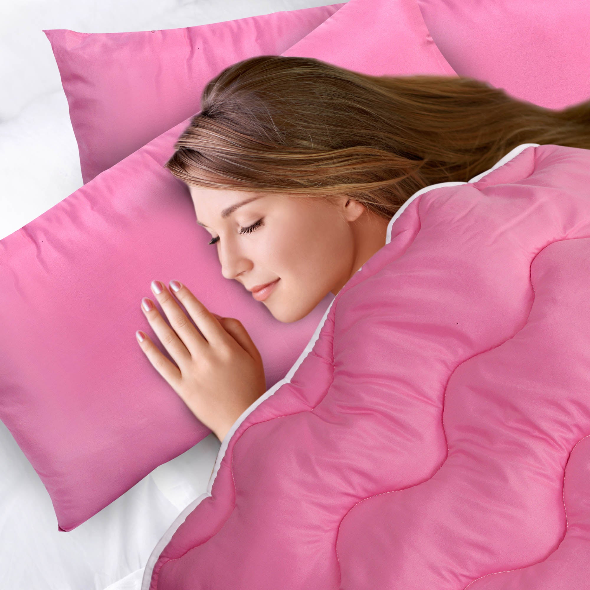 Cuscino in microfibra anallergica AIO FACTORY 80x40 cm rosa