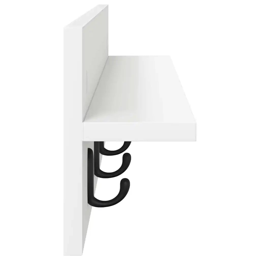 vidaXL Appendiabiti a muro Bianco 80 x 10.5 x 18 cm Legno multistrato