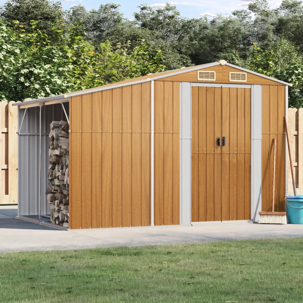 Capanno Giardino Marrone Chiaro 277x192,5x179cm Acciaio Zincato 3188298