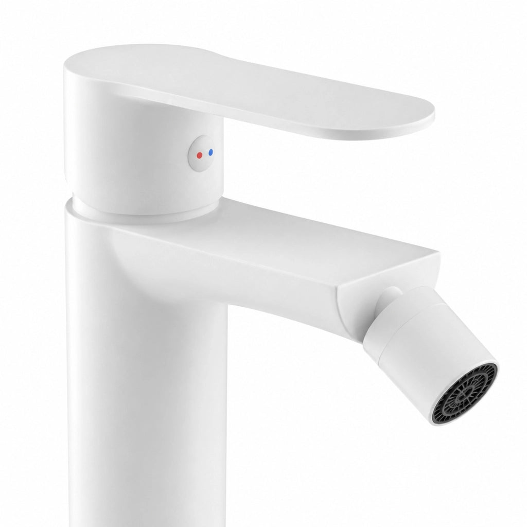 Miscelatore rubinetto bidet serie oceania in ottone bianco opaco *** confezione 1