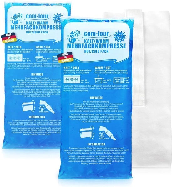 Multi compressi grandi per applicazioni fredde e calde con fodero di lana e gel pack di raffreddamento