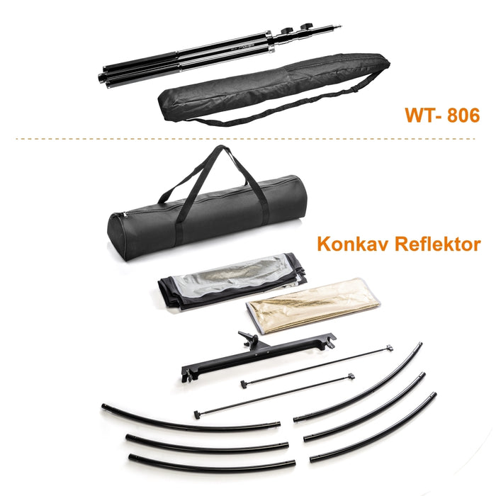 Mezzo tubo riflettore + treppiede WT-806