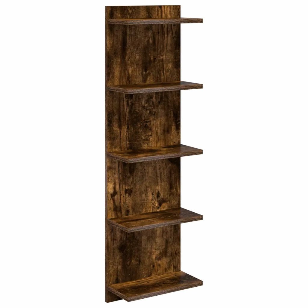 Scaffale da parete Rovere Fumo 30 x 15 x 100 cm 8012404