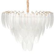 Lampadario in ottone, metallo e cristalli di vetro ⌀ 60 cm Lampada a sospensione stile glamour