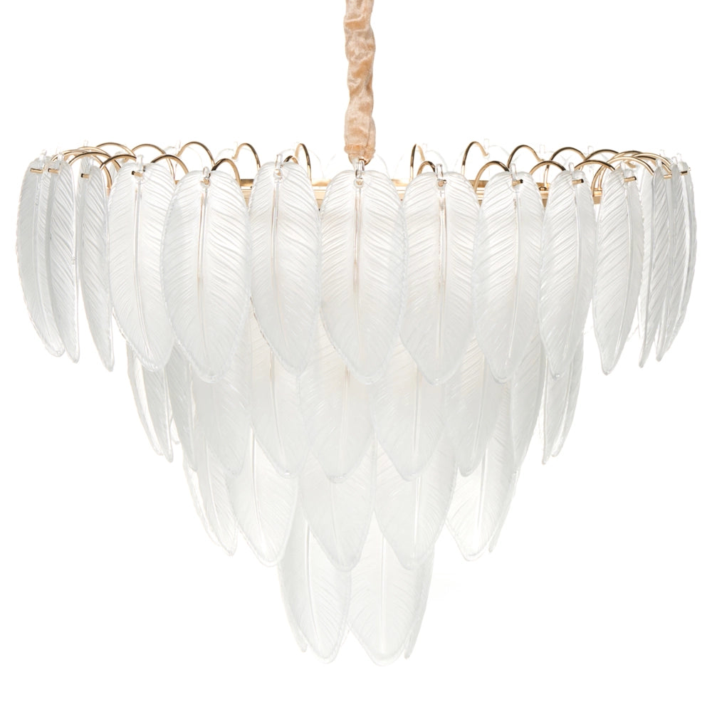 Lampadario in ottone, metallo e cristalli di vetro ⌀ 60 cm Lampada a sospensione stile glamour
