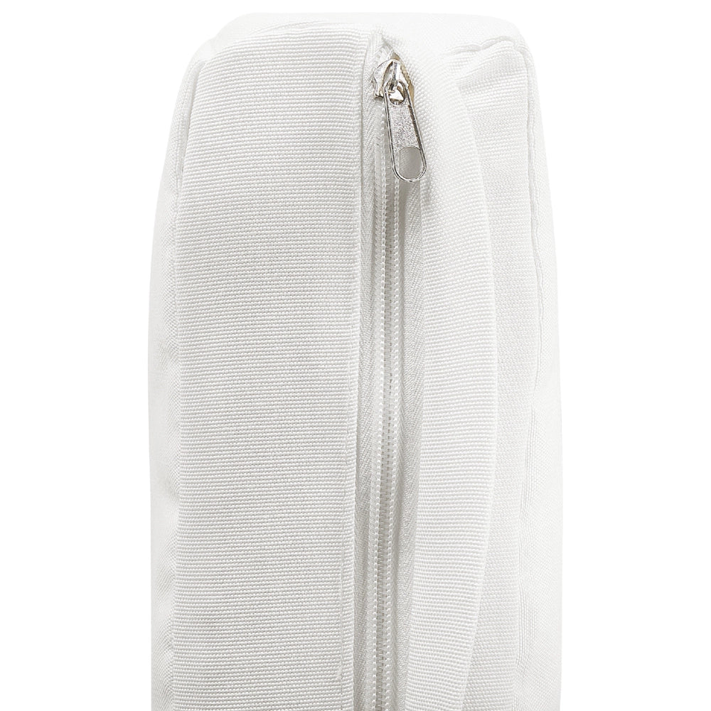 Set divano ad angolo da giardino marrone Rattan Sintetico bianco cuscini divano a 5 posti tavolo 2 ottomani set da pranzo all'aperto