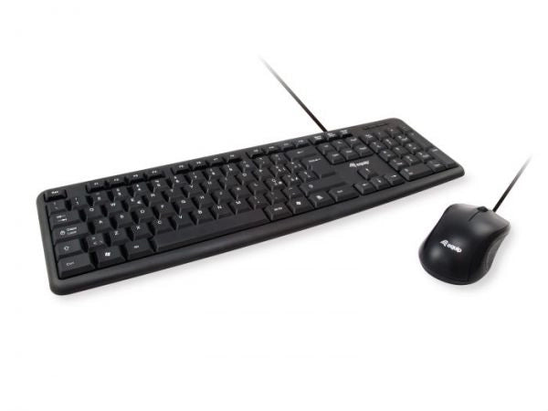 KIT TASTIERA + MOUSE CON FILO USB - NERA (245203)