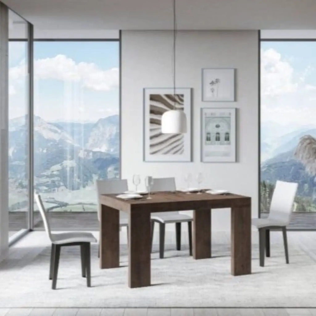Tavolo allungabile 120/380x90 cm Roxell colore noce