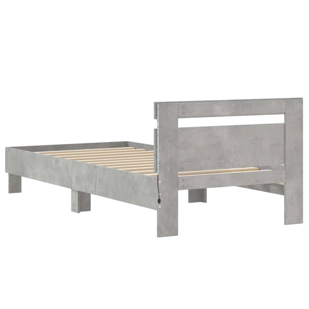 Struttura del letto Grigio Cemento Legno ingegnerizzato 8008997