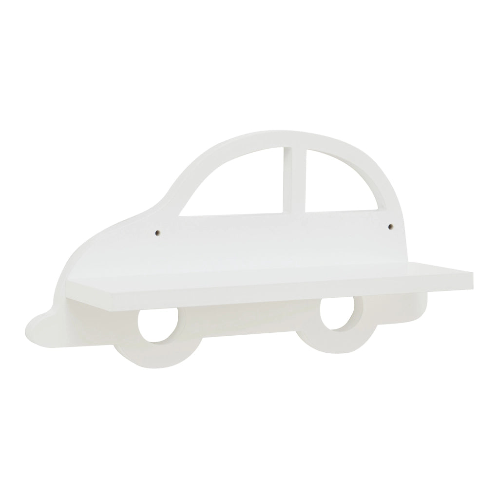 Mensola Skanderborg per Cameretta Sostegno Consolle Decorativo a Forma di Automobile - Bianco [en.casa]