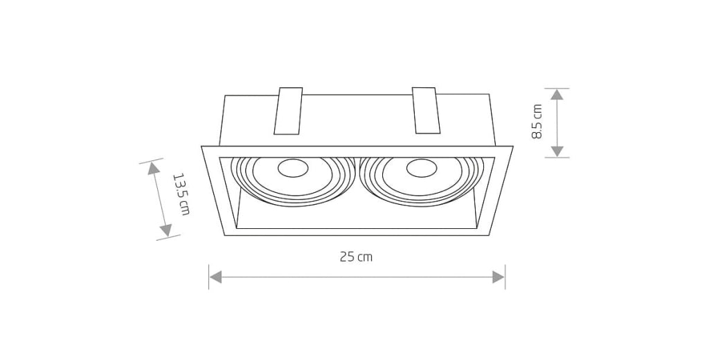 Nowodvorski Downlight faretto incasso doppio nero metallo 9416
