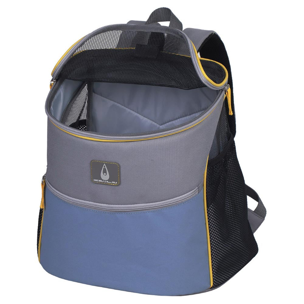 Zu e lu zaino per animali viaggio jambu denim medio fino 8 kg