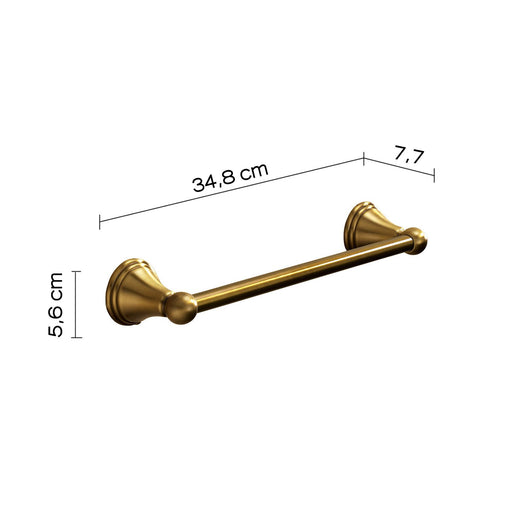 Portasalviette 35 cm da muro in acciaio inox e Cromall 7521-35 Gedy serie ROMANCE Bronzo