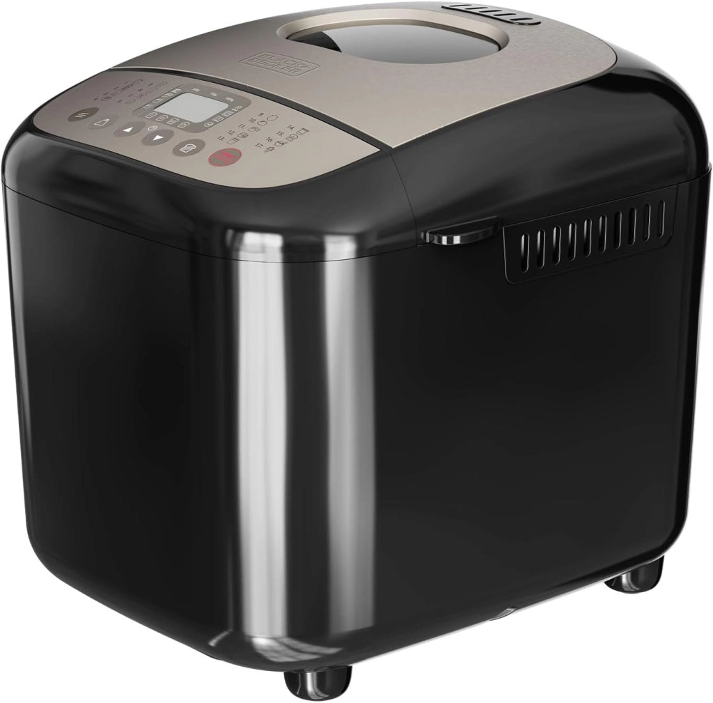 Black+decker bxbm600e - macchina del pane 600w | capacità 500g, 750g e 1kg | 17 programmi per pane | yogurt, torte e marmellate | timer programmabile 15 ore | cestello amovibile