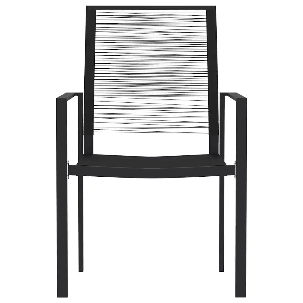 Set Mobili da Pranzo per Giardino 3 pz Nero cod mxl 40952
