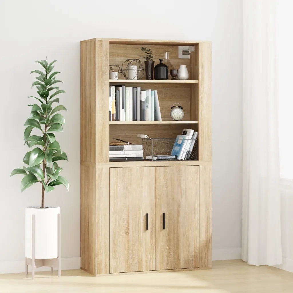 Armadietto a Muro Rovere Sonoma 80x33x80 cm Legno Multistrato 816595