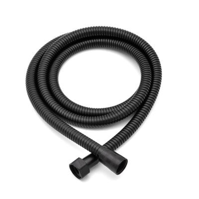 Set doccia quadrato nero opaco completo di soffione 25x25 cm e doccino